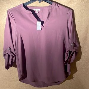 Women’s Maurice’s purple tunic size small button sleeves